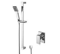 Empire Concealed Square Manual Valve & Slide Rail Kit Shower Bundle Set - Chrome - Balterley