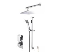 Empire Concealed Square Twin Valve Shower Set - Chrome - Balterley