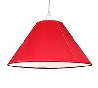 Empire Cotton Coolie Lamp Shades for Table Lamps and Pendant Ceiling Lights - 35cm Dia (Raspberry)