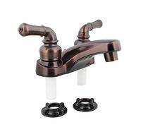 Empire Faucets RV Lavatory Faucet - 4 Inch Bronze Bathroom Faucet for RV Sink, Water Saving Aerator and Teapot Handles