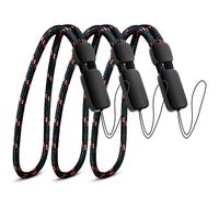 Empire Hand Wrist Strap Lanyard, Adjustable Lanyard Wrist Strap for Car Keys, Cameras, GoPro, Keychain, Phone, Portable Gaming Consoles & More (Pack of 3 - Red Finger Strap)