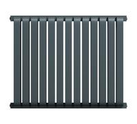 Empire Horizontal Double Panel Radiator | Anthracite | Mild Steel | 600mm x 756mm