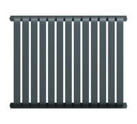 Empire Horizontal Single Panel Radiator | Anthracite | Mild Steel | 600mm x 756mm