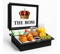 Empire Lap Tray with Bean Bag Cushion - Wooden Soft Padded Lap Tray with Cushion for Eating, Drinking & Laptop - Ideal for Breakfast, Dinner, Snacks & Work - Comfortable, Portable with Sturdy Design