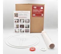 Empire Pendant Light Lampshade Making Kit - Tapered Circle Shape DIY Ceiling Light Shade Made in The UK by Needcraft - Use with Fabric, Textile, Wallpaper of Choice (White, 35cm)