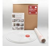 Empire Pendant Light Lampshade Making Kit - Tapered Circle Shape DIY Ceiling Light Shade Made in The UK by Needcraft - Use with Fabric, Textile, Wallpaper of Choice (White, 40cm)