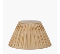 Empire Polysilk Pinch Pleat Lamp Shades for Table Lamps | Vintage Inspired Tapered Lampshade for Table Lamps | Table Lamp Shades Only | Candle Lampshade (Champagne, 16 inch)