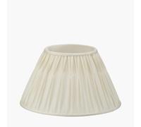 Empire Polysilk Pinch Pleat Lamp Shades for Table Lamps | Vintage Inspired Tapered Lampshade for Table Lamps | Table Lamp Shades Only | Candle Lampshade (White, 14 inch)