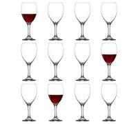LAV 12x 455ml Empire Red Wine Glasses - Large Dishwasher Safe Glass Wedding Christmas Birthday Party Drinking Glassware Goblet Gift Set