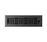Empire Register Co, Steel Floor Register - 2x10 inch, Art Nouveau Design, Textured Black Finish, Heavy Duty Walkable Steel Floor Vents, Metal Damper Attached Air Vents for Home Floor only