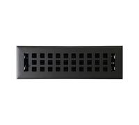 Empire Register Co, Steel Floor Register - 2x10 inch, Square Design, Textured Black Finish, Heavy Duty Walkable Steel Floor Vents, Metal Damper Attached Air Vents for Home Floor only