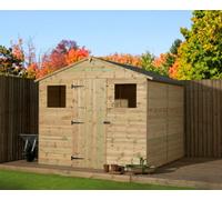 Empire Sheds Empire 10000 Premier Apex Shed Windows 8X12 Pressure Treated Tongue And Groove Wooden Garden Shed (8' X 12' / 8Ft X 12Ft) (8X12)