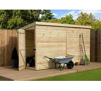 Empire Sheds Empire 2000 Pent 10X4 Pressure Treated Tongue And Groove Wooden Garden Shed Door Left Side Panel (10' X 4' / 10Ft X 4Ft) (10X4)