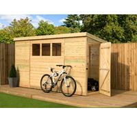 Empire Sheds 2500 14 x 6ft Tongue and Groove Pent Garden Shed - Green - Wilko