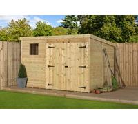 Empire Sheds Empire 4000 Pent 10X8 Double Door Right Windows