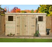 Empire Sheds Empire 5000 Pent 14X7 Double Door Centre Windows