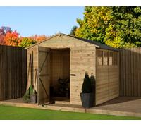 Empire Sheds Empire 9200 Premier Apex Shed Windows 8X12 Pressure Treated Tongue And Groove Wooden Garden Shed (8' X 12' / 8Ft X 12Ft) (8X12)