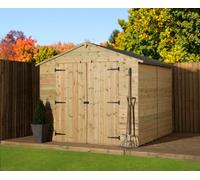 Empire Sheds Empire 9500 Premier Apex Shed Double Door 8X12