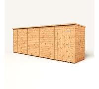 Empire Sheds Empire Modular Pent 18X4 Dipped Treated Tongue And Groove Wooden Garden Shed Single Door (18' X 4' / 18Ft X 4Ft) (18X4)