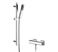 Empire Square Bar Valve & Slide Rail Shower Kit - Chrome - Balterley