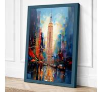 Empire State at Dusk Canvas Wall Art Print 18x12 Inch | Ready to Hang, Gallery Wrapped, Fade-Resistant Inks, Securely Packaged, UK Made
