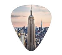 Empire State Building 12 Pack Guitar Plectrums With Storage Case, 0.46/0.71/0.96mm, Including Thin, Medium Thick Guitar Plectrums For Electric Guitars Bass Ukulele