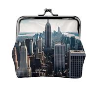 Empire State Building Coin Purses, Small Card Case Wallet For Men Women For Shopping And Casual Outings, Black, One Size, Art Deco