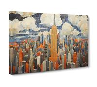 Empire State Building Contemporary Canvas Wall Art Print 30x20 Inch