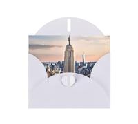 Empire State Building Holiday Cards | Double Sided Glitter Cardstock | Christmas, Birthday, Valentine's Day, Wedding & Party Invitations | Envelopes Included