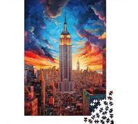 Empire State Building Jigsaw Puzzle Collectors 1000 Pieces Mind Relaxation Puzzle Fun Present & Activity for Home 52x38cm/1000pcs