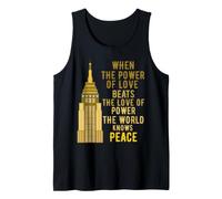 Empire State Building Love Peace Graphic for Fans Tank Top