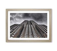 Empire State Building New York City (5) Framed Print | A2 Oak Framed Wall Art | Ready to Hang | Modern Cityscape Picture | Living Room Bedroom Lounge Office
