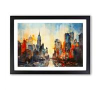 Empire State Building Photograph 8K No.2 Framed Print | A2 Black Framed Wall Art | Ready to Hang | Modern Cityscape Picture | Living Room Bedroom Lounge Office