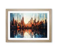 Empire State Building Photograph 8K No.3 Framed Print | A2 Oak Framed Wall Art | Ready to Hang | Modern Cityscape Picture | Living Room Bedroom Lounge Office