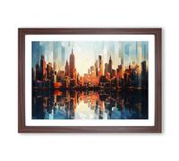 Empire State Building Photograph 8K No.3 Framed Print | A2 Walnut Framed Wall Art | Ready to Hang | Modern Cityscape Picture | Living Room Bedroom Lounge Office