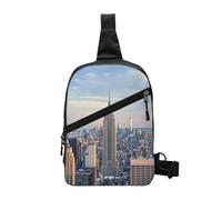 Empire State Building Printed Chest Bag Shoulder Sling Bag for Men Women, Foldable Outdoor Crossbody Chest Packs Sport Daypacks