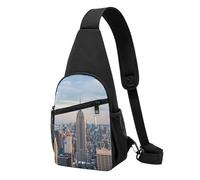 Empire State Building Printed Chest Bag Sling Bag for Men Women, Outdoor Crossbody Fanny Packs Hiking Chest Packs Sport Daypacks