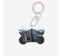 Empire State Building Printing Acrylic Dog Bone Ornament Pet Tags Key Chain Holiday for Lovers Dogs Gift