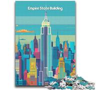 Empire State Building Puzzles for Adults Teens 1000 Pieces,for Educational Game Challenge Toy for Is Ideal As A Gift for The Whole Family (38x52cm)
