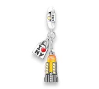 Empire State Building - USA New York City Statue of Liberty Landmarks Holiday Charm 925 Silver Charm Bracelet Pendant Accessories Sterling Silver