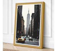 Empire State Frames Vintage Canvas Wall Art Print 36x24 Inch (91 x 61 cm)