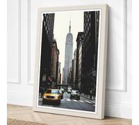 Empire State Frames Vintage Canvas Wall Art Print 36x24 Inch (91 x 61 cm)