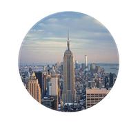 Empire State Prints Round Mouse Pad 4 PCS,Non-Slip Rubber Base Mousepad Mouse Mat for Laptop Computer Office 7.9 x 7.9 Inch