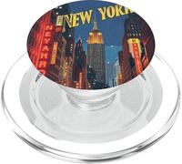 Empire State Shines Over New York The City That Never Sleeps PopSockets PopGrip for MagSafe