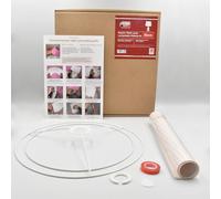 Empire Table Lamp Lampshade Making Kit - Tapered Circle Shape DIY Shade Made in The UK by Needcraft - Use with Fabric, Textile, Wallpaper of Choice (White, 35cm)