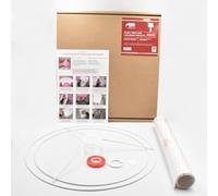Empire Table Lamp Lampshade Making Kit - Tapered Circle Shape DIY Shade Made in The UK by Needcraft - Use with Fabric, Textile, Wallpaper of Choice (White, 40cm)