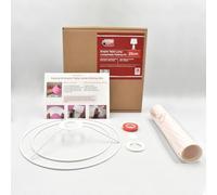 Empire Table Lamp Lampshade Making Kit - Tapered Circle Shape DIY Shade Made in The UK by Needcraft - Use with Fabric, Textile, Wallpaper of Choice (White, 25cm)