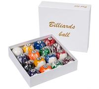Empire USA Color.Marble Swirl Billiard Ball Set, Colorful Striped Pattern, Complete 16-Ball Pool Set
