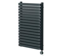 Empire Vertical Digital Thermostatic Electric Double Panel Radiator | Anthracite | Mild Steel | 912mm x 600mm
