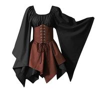 Empire Waist Dress Gothic Black Belle Long Formal Gowns and Evening Dresses Witch for Women Renaissance Sexy Maid Costume Adult Goth UK Vampire Medieval Rococo